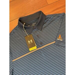 NWT Under Armour Golf Playoff Polo Blue UPF 30 Sandy Pines Men's Size Large L